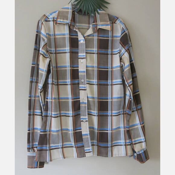 VINTAGE CITY LIGHTS Plaid Western Button Up Shirt Size 9/10 Women Country Girl - Picture 1 of 6